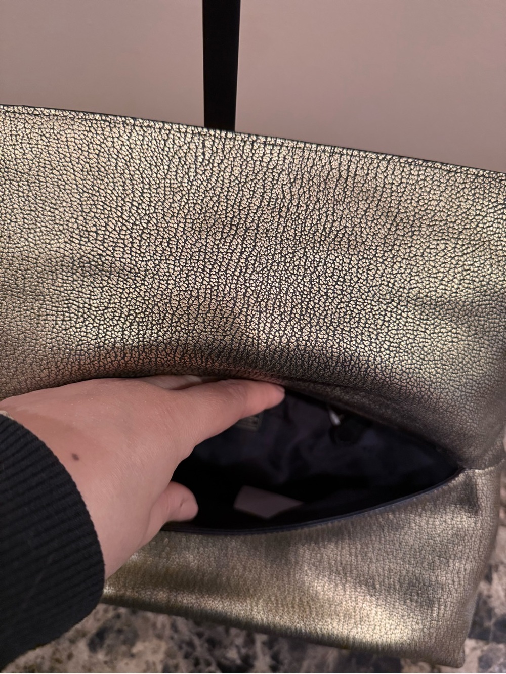 Coach Swagger Metallic Double Turnlock Shoulder Bag / Clutch - Picture 14 of 16